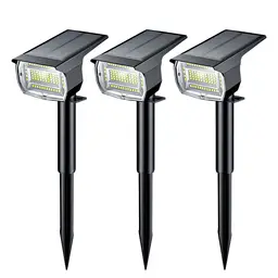 VIVREAL 72LED Solarstrahler Weißlicht Typ 3er-Pack Wasserdicht Wetterfest