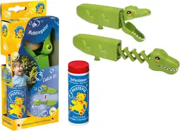 PUSTEFIX Bubblegator I 70ml Seifenblasenwasser I Bubbles Made in Germany I Aligator Seifenblasen Spielzeug für Kindergeburtstag, Sommerfest, Hochzeit & als Gastgeschenk I Spaß für Kinder & Erwachsene