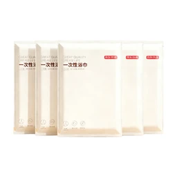 ochama×J.ZAO Einmal-Badehandtücher, 5 Packungen, Extra Dick Tragbar Hoch Saugfähig Komprimiertes Handtuch Reise Hotel Gesichtstücher Reise