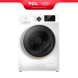 TCL Waschmaschine, 10 kg, Energieeffizienzklasse A mit Smart DD Motor, Bakterien-Eliminierungssystem, Dampfwäsche, Schnellwäsche 15 Min., Kindersicherung, Endzeitvorwahl [Energieklasse A] FP1210WA0
