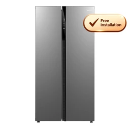 Midea MDRS710FGE02 90cm Wide American Fridge Freezer,  Stainless Steel, E Rated