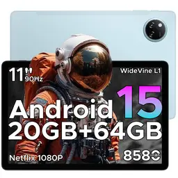 DOOGEE TAB A9+ Tablette avec écran IPS HD, 11 pouces, Android 16, 20 Go + 64 Go - Bleu