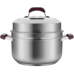 COOKER KING 304 Stainless Steel Non-Stick Steamer Thick Saucepan with Stainer Multifunctional Healthy
Cookware PFOA Free 24cm