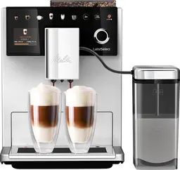 Melitta Latte Select F630-211, Fully Automatic Bean To Cup Coffee Machine, Milk Frother, Silver