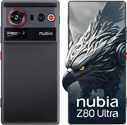 nubia Z80 Ultra 5G Unlocked Android Phone, Snapdragon 8 Elite Gen 5, 50MP AI Triple Camera, 80W Wireless Charging, 6.8" 144Hz AMOLED Full Screen, Gaming Smartphone