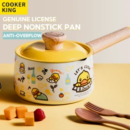 COOKER KING x B.DUCK 14cm Aluminium Milk Pot with Glass Lid