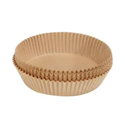 COOKER KING Einweg-Papiereinlagen, antihaftbeschichtet, für Heißluftfritteusen, Pergamenteinlagen, ölbeständig, wasserdicht, Backpapier in Lebensmittelqualität, für Heißluftfritteusen, Backen, Rösten, Mikrowelle, 100 Stück