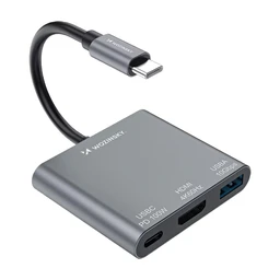 Hub Wozinsky WHCH-01 USB-C PD 100W HDMI 4K@30Hz USB-A 10Gbps - grau