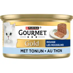 Gourmet Gold hoog eiwit kattenvoer blik tonijn 85 g