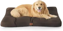 [Nur 19,99 €] BEDSURE Waschbare Hundekissen, Haustiermatte, Hundebett, Hundematratze – wasserdicht – Größe XL – 111 x 89 x 10 cm – Kaffeebraun