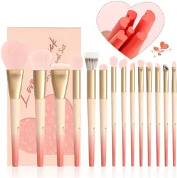 DUcare Set de 14 Pinceaux de Maquillage, Coffret Cadeau pour Cosmétique, Idéal pour la Saint-Valentin / Fête des Mères / Anniversaire