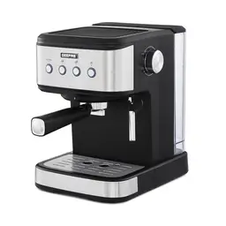 GEEPAS Barista Espresso Coffee Machine, 20 Bar, Milk Frother, Black & Silver - GCM41521UK