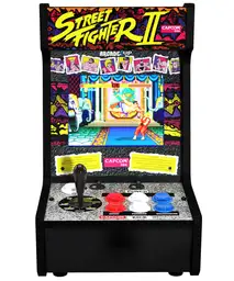 Arcade1Up Borne d’arcade Street Fighter Countercade - Licence officielle Capcom - Écran LCD 8" - 5 jeux inclus