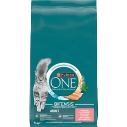 Purina One Adulte Croquettes pour chat au saumon & céréales complètes - 7,5 kg