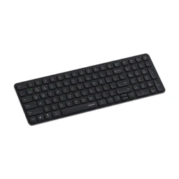 RAPOO E9310M Kabellose Tastatur, ultradünne Tastatur der Blade-Serie, unterstützt 4 Geräte, leise, kompakt, batteriebetrieben, für Windows/Mac/Linux/Chrome – deutsches Layout – Schwarz