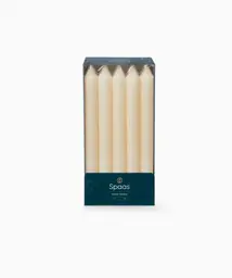 Spaas Dinner Candles Household Unscented White 10pcs