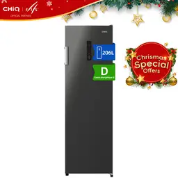 CHiQ Congélateurs armoire - No Frost - 206 litres - Affichage numérique LED - 6 tiroirs - Classe énergétique D - Noir - Garantie compresseur 12 ans - Nouveau modèle 2025 CSD206NEID