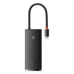 Baseus Série Lite Station d'accueil HUB 6 ports Type-C (Type-C vers HDMI + USB3.0*2 + PD + SD/TF) Noir