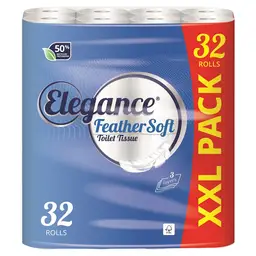 Elegance Feather Soft Toilet Roll 3 Ply 32 Rolls