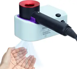 YOUWIN Haartrocknerhalter, Professioneller Infrarotsensor, Kompatibel mit allen Haartrocknern mit Dyson Speziellen Gummipads und Haartrocknerkopf Magnetplatte, für Dyson, Philips, Tiffany Blau