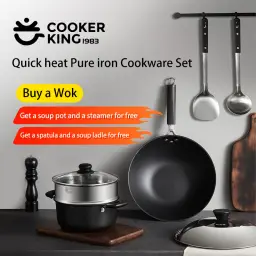COOKER KING Chinese Style Fine Iron Fast Wok