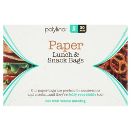 Polylina Small Paper Lunch & Snack 30 Bags