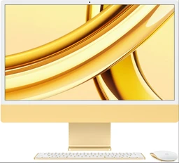 APPLE iMac 24 M3 8-core CPU/10-core GPU/16-core Neural Engine, 24GB, 512GB, Gigabit Ethernet, zonder FCP, zonder LP, Magic Mouse, Nederlands toetsenbord, Geel