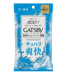 Mandom GATSBY Extra erfrischende Gesichts-Feuchttücher (15 Stück)