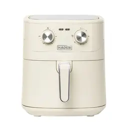 Haden Air Fryer - 6.5L, Cream, Knobs Control, Adjustable Timer & Temperature, Non-Stick Basket