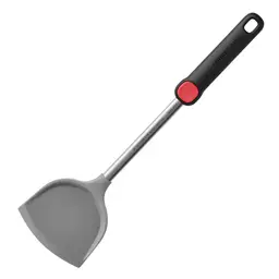 COOKER KING Roter Punkt-Silikon-fester Turner-nicht haftende gekerbte Küchen-Spachtel-hohes Hitzebeständiges