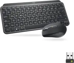 Logitech MX Keys Mini Combo for Business, kompakte, kabellose Tastatur und Maus, Logi Bolt Technologie, Bluetooth, zertifiziert für Windows/Mac/Chrome/Linux – Graphit