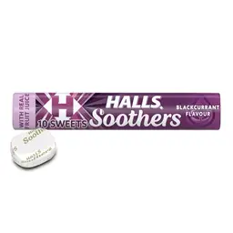 HALLS Soothers Cough Drops Blackcurrant Flavour - 45 g
