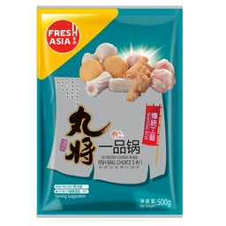 WJ Gemischte Fischbällchen Auswahl 5 in 1 500g/Packung