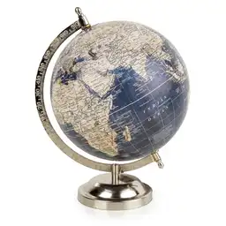 Candlelight Decorative Globe Blue/Silver H:28cm