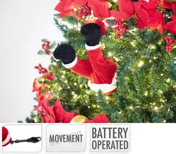 Santa Leg Kicking 35cm Christmas/Weihnachten