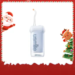 usmile C10 Tragbare Munddusche, reisetauglich, bis zu 95 Tage Akkulaufzeit, 4 Modi, 360°-Düse, 180-ml-Wassertank, IPX7 wasserdicht, von Zahnärzten empfohlen für Zahnspangen, Implantate und empfindliches Zahnfleisch