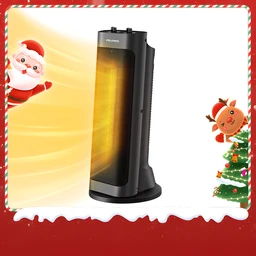 PELONIS Elektro-Keramik-Heizlüfter 2000 W – 4 Heizstufen, Thermostat, 70° Schwenk, 7° Neigung, 20% größere Abdeckung, Kippschutz und Überhitzungsschutz, tragbar