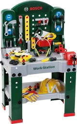 Theo Klein 8513 Bosch Workstation Workbench with Tools, Assembly Vehicle, and Various Accessories Worktop with Learning Function Dimensions: 61 cm x 44.5 cm x 101 cm Toy for Children Ages 3 and Up