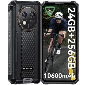 OUKITEL G1 Black Rugged Phone 6.52-inch 10600mAh Big Battery 48MP
