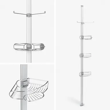 Simplehuman Large Tension Shower Caddy, 1.8m to 2.7m