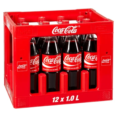 Coca-Cola Original Taste – Klassisches erfrischendes kohlensäurehaltiges Erfrischungsgetränk – 12 x 1 L PET-Flaschen