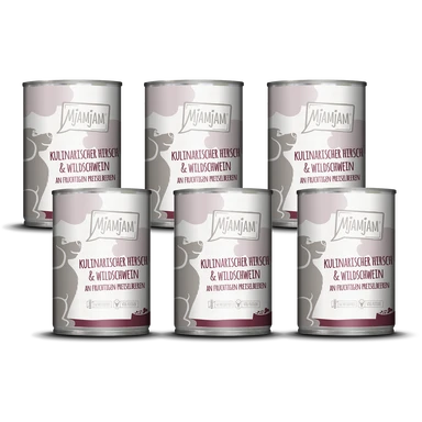 MjAMjAM Kulinarischer Hirsch & Wildschwein an Preiselbeeren 6 x 400 g