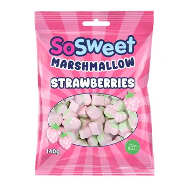 SoSweet Marshmallow Strawberries Bag 140g