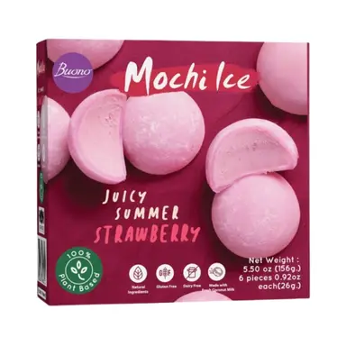 Buono Mochis glacés à la fraise - 156 g/6 pièces