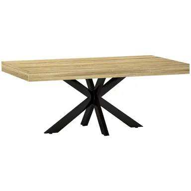 HOMCOM Coffee Table Contemporary Rectangle Oak Effect/Black