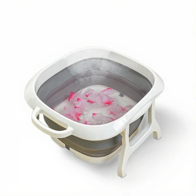 ochama Bain de pieds pliable grand modèle avec billes de massage et support