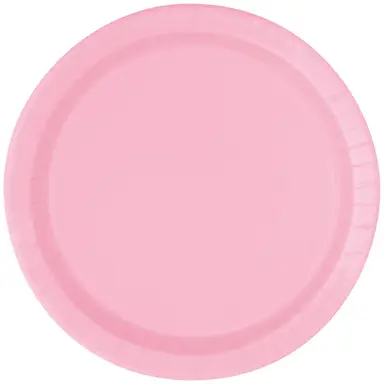 Unique Party Paper Plates, Lovely Pink, 22cm, 16 Pack