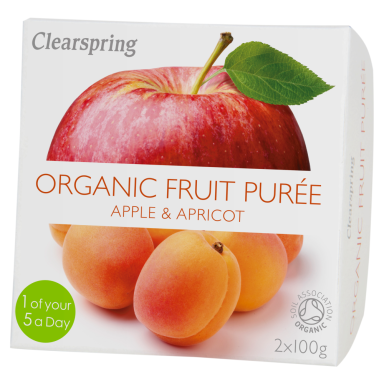 Clearspring Apple & Apricot Puree - Org - 100G