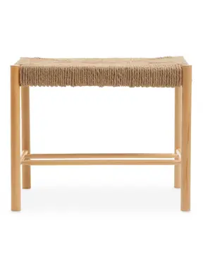 Interiors by Premier Stool Bandar Beech Wood & Hemp Rope Natural