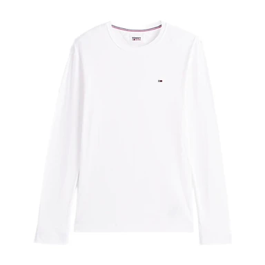 Tommy Hilfiger TJM Original T-shirt côtelé à manches longues - Homme - Blanc classique - XXL